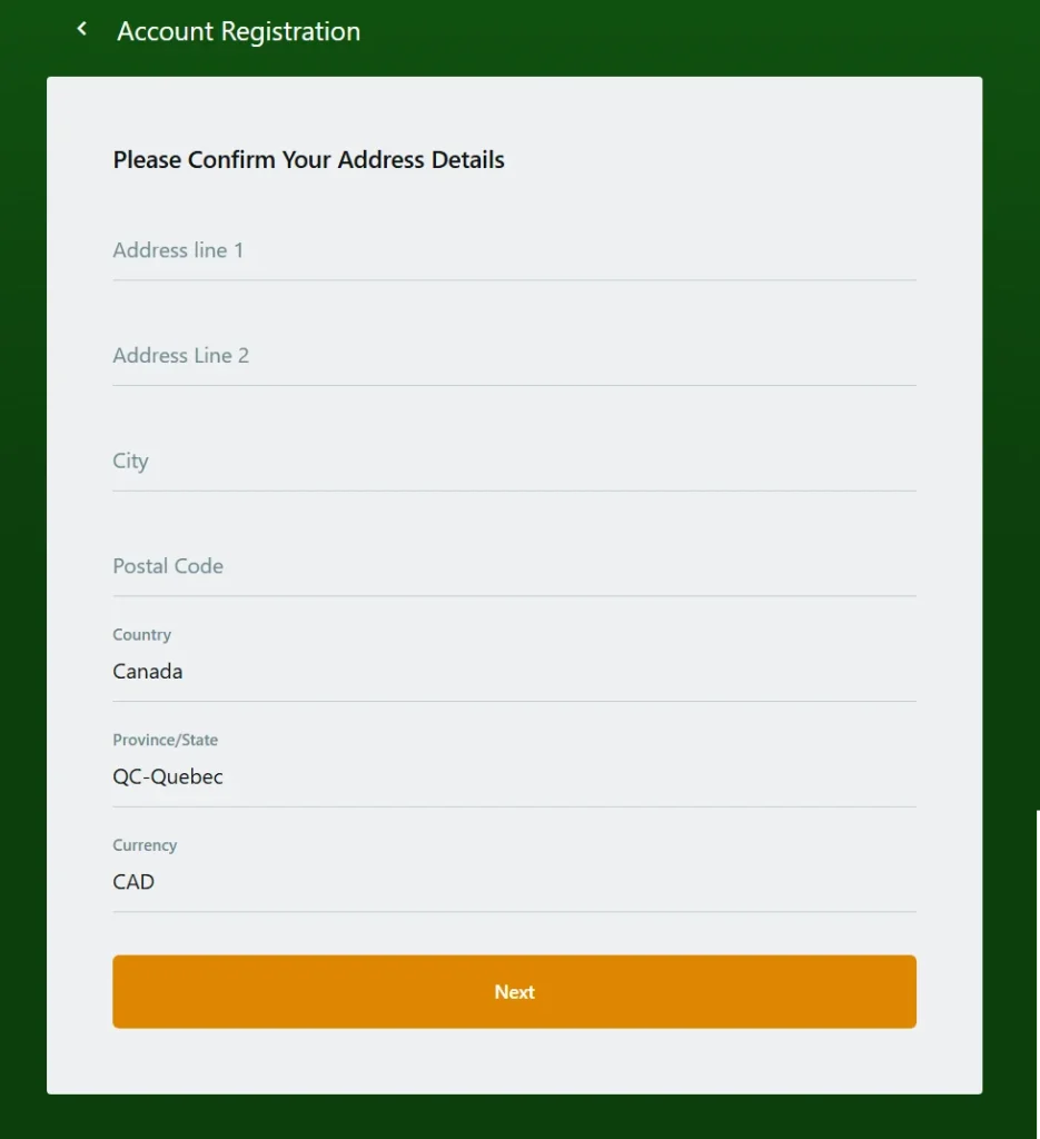 Casino Classic Account Sign Up Step 4