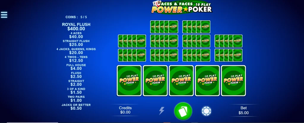 Aces & Faces Power Poker