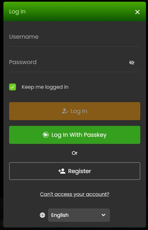 Casino Classic Login Options